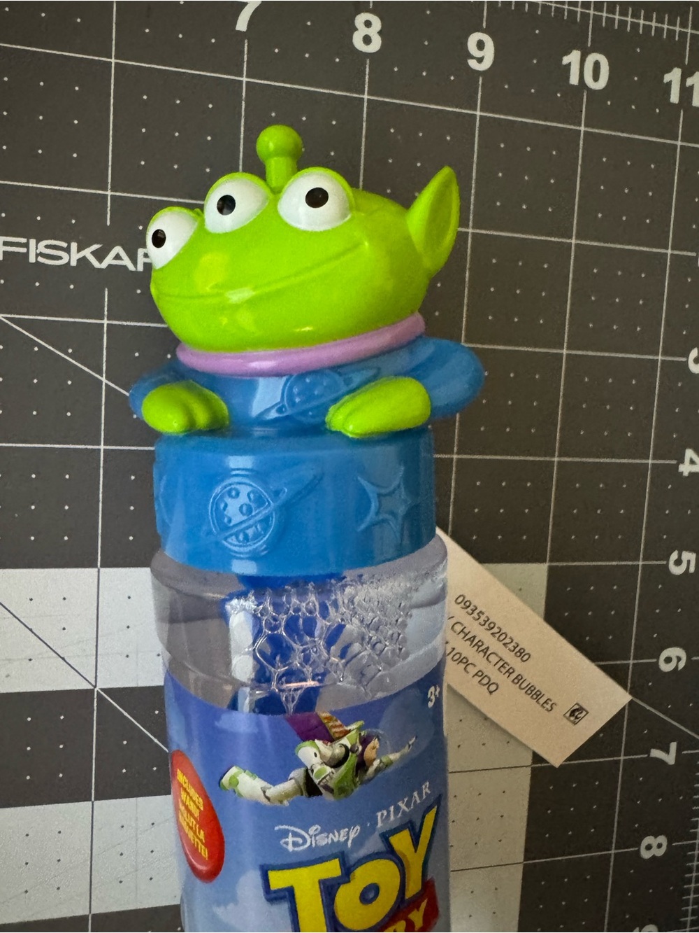 Disney Toy Story Green Alien Bubble Bottle with Blue Label
